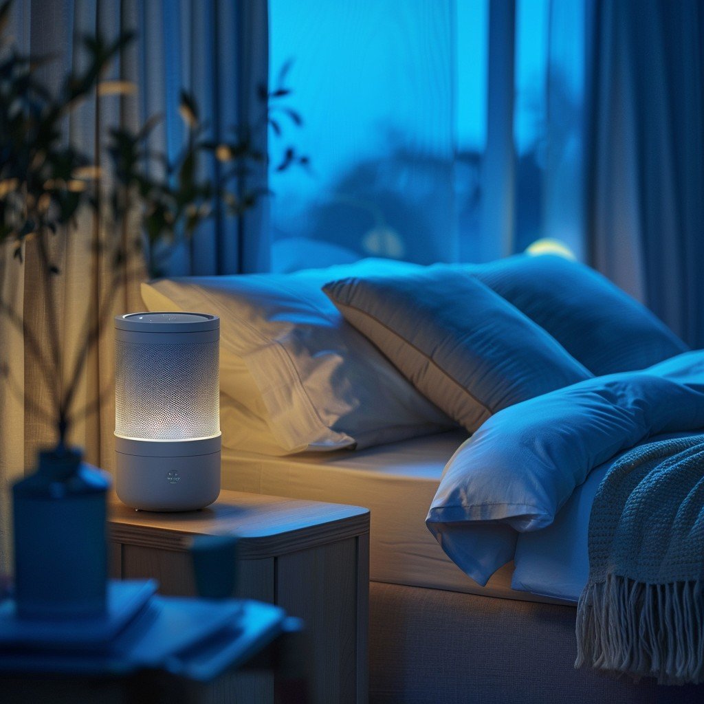 Smart home devices like air purifiers and smart beds that monitor air quality and sleep patterns can help us improve health by providing actionable insights for better sleep hygiene.